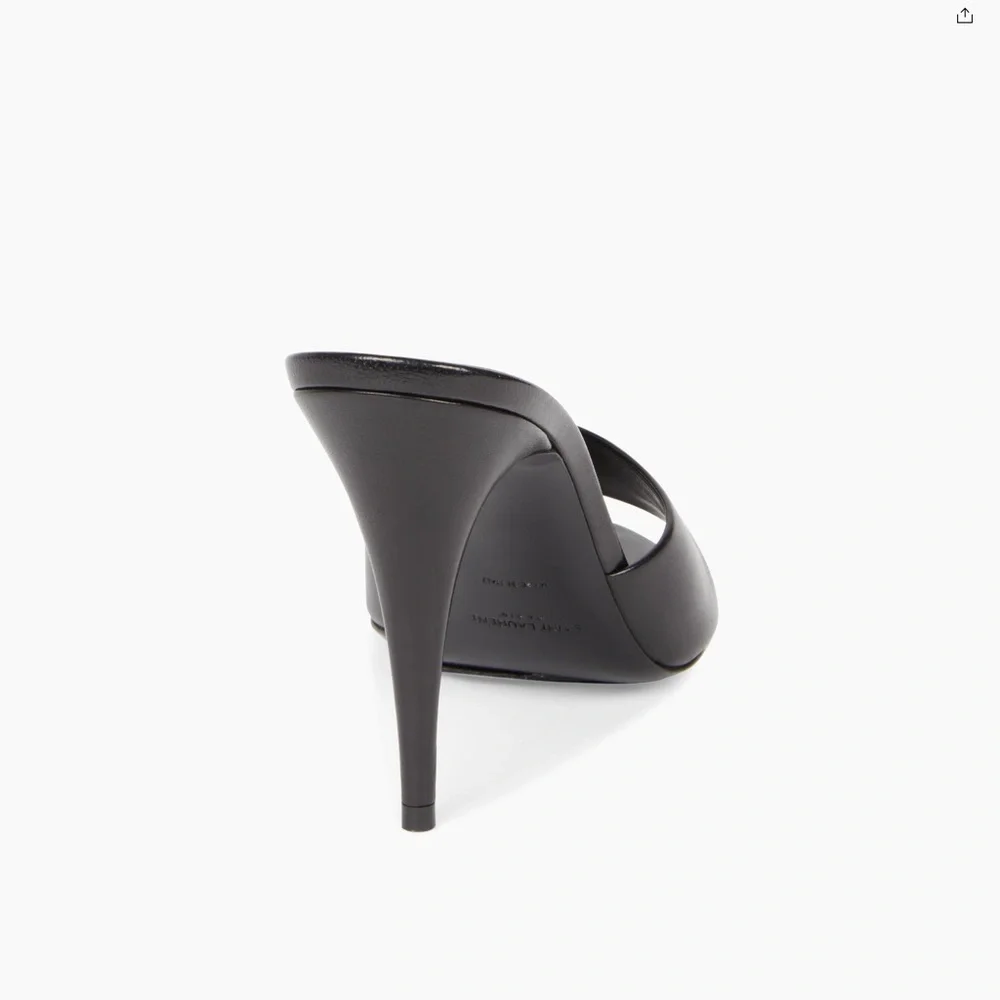 SAINT LAURENT LA 16 LEATHER 105 MULES - Picture 3 of 14